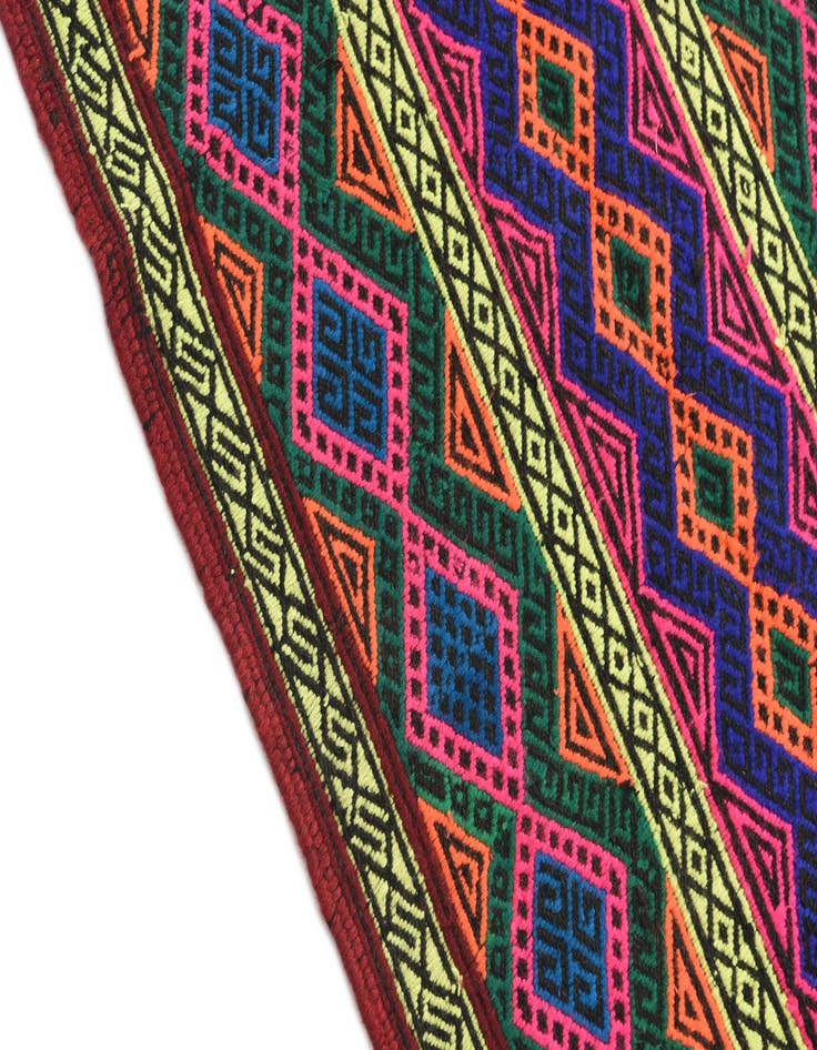 Detail image of 2' x 6' 9  Hand Knotted Kilim Fars Persian Wool Runner Rug