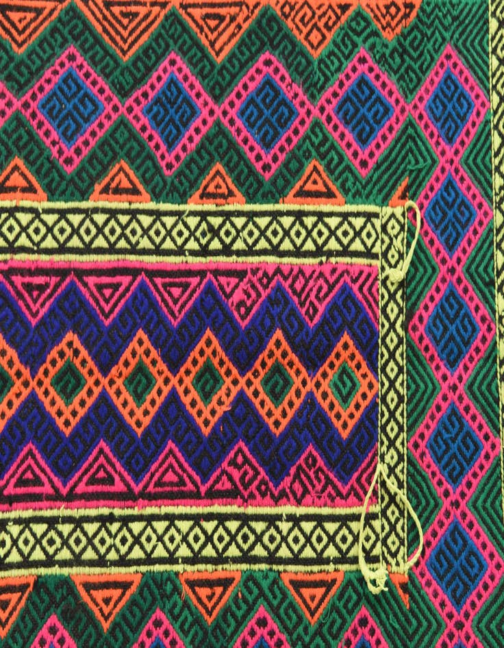 Detail image of 2' x 6' 9  Hand Knotted Kilim Fars Persian Wool Runner Rug