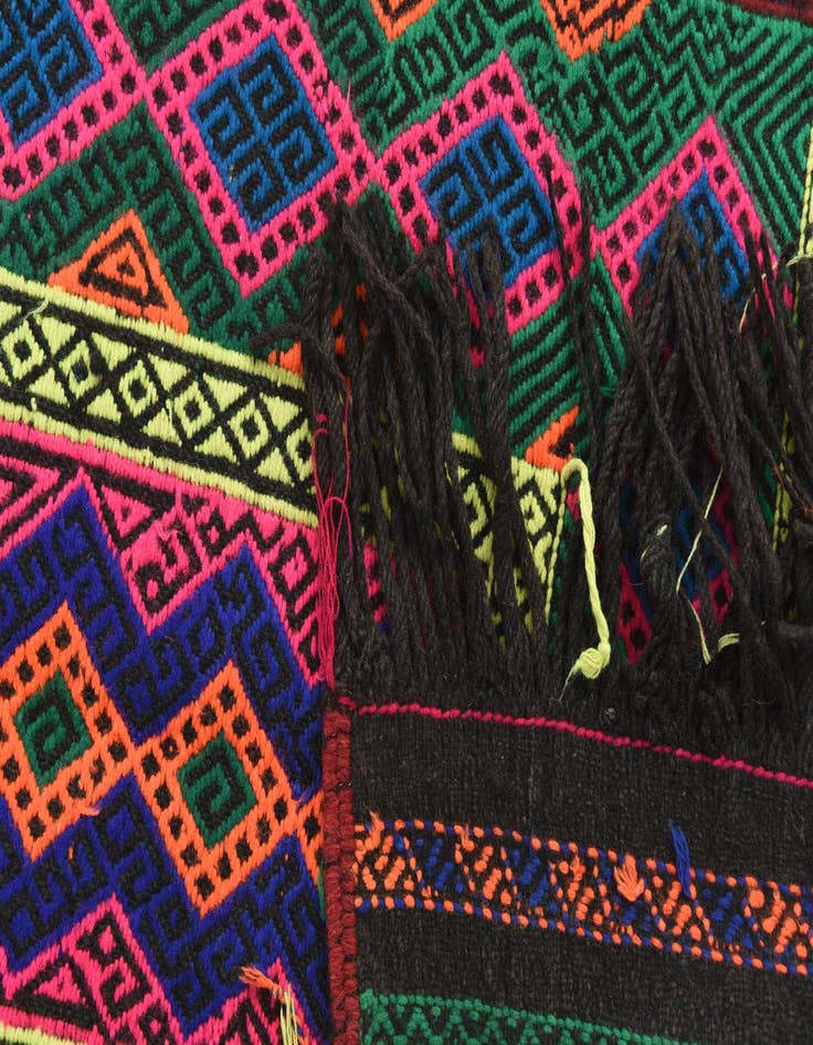 Detail image of 2' x 6' 9  Hand Knotted Kilim Fars Persian Wool Runner Rug