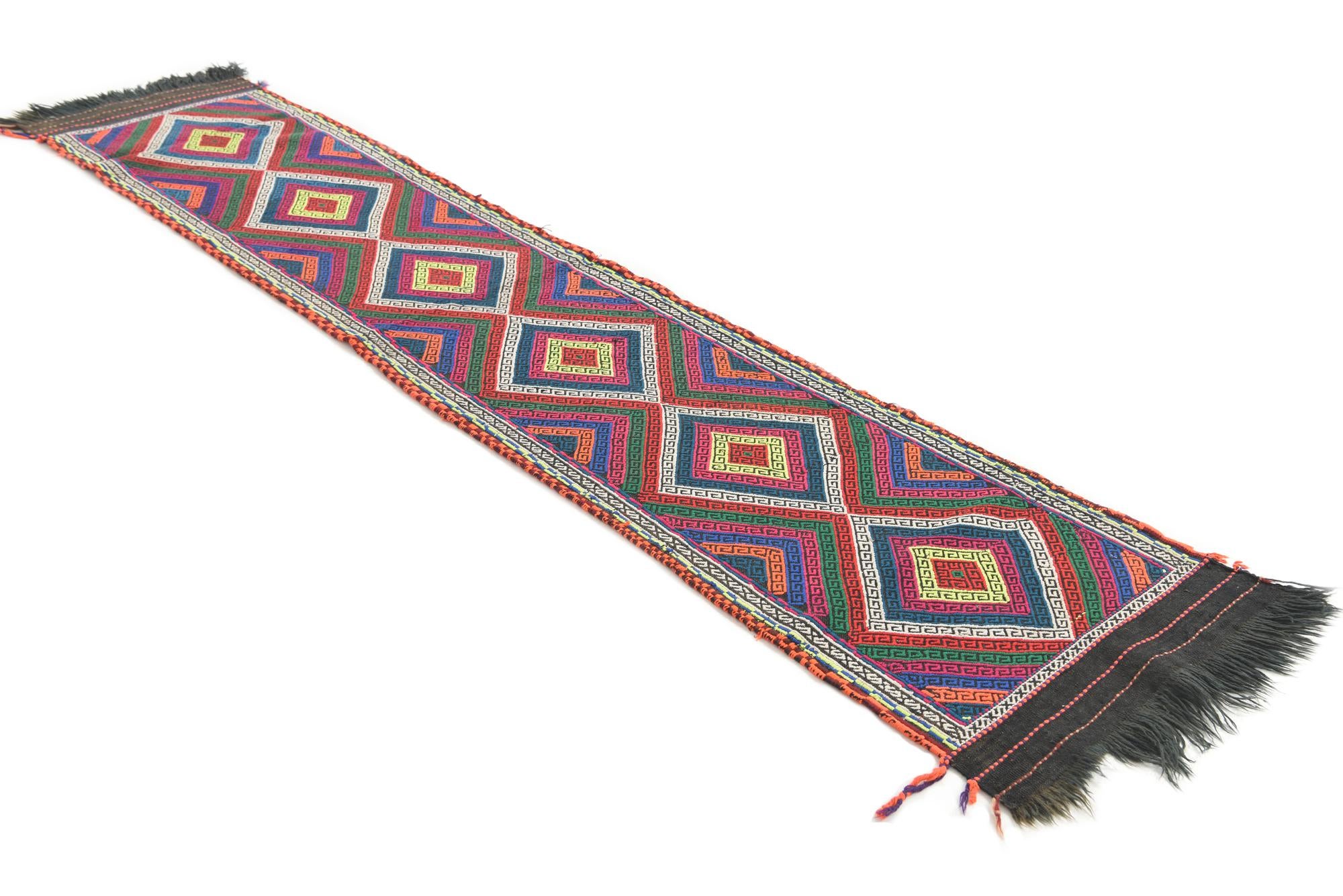 2' x 9' 9 Hand Knotted Kilim Fars Persian Wool Runner Rug
