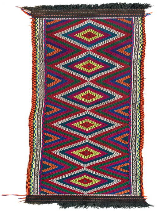 Detail image of 2' x 9' 9 Hand Knotted Kilim Fars Persian Wool Runner Rug