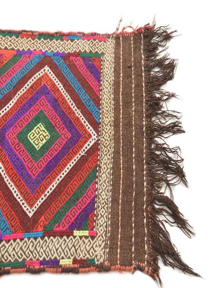 Detail image of 2' 2 x 7' 6  Hand Knotted Kilim Fars Persian Wool Runner Rug