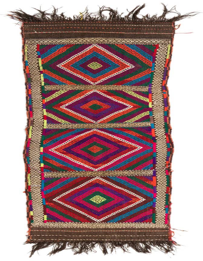 Detail image of 2' 2 x 7' 6 Hand Knotted Kilim Fars Persian Wool Runner Rug
