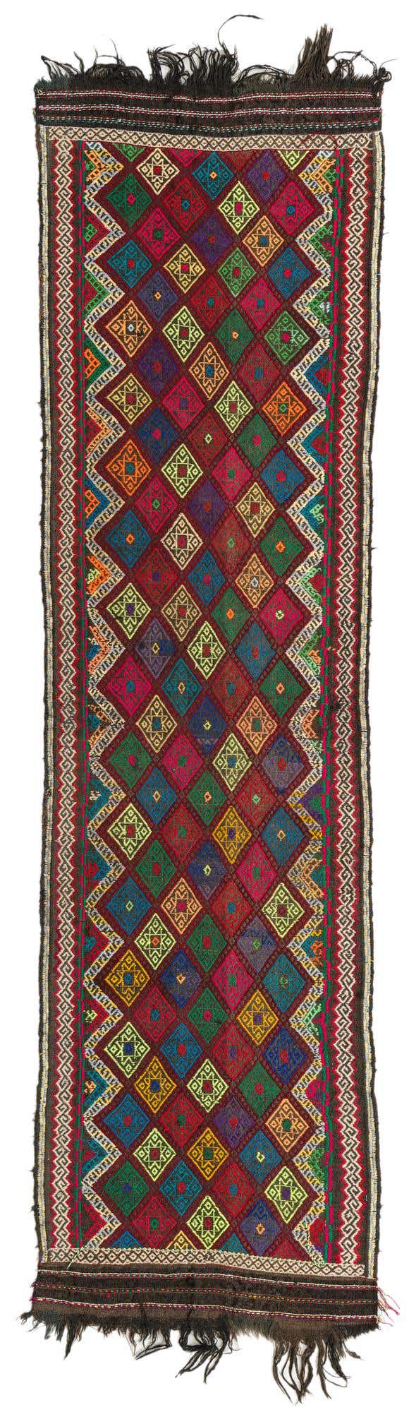 2' x 7' 7 Hand Knotted Kilim Fars Persian Wool Runner Rug