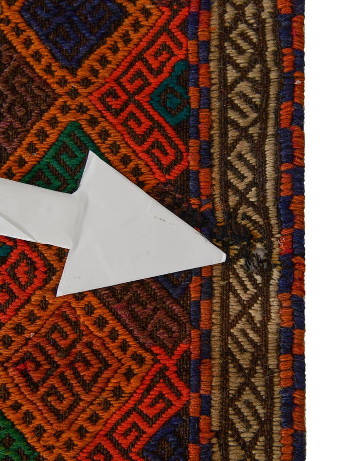 Detail image of 2' 3 x 8' 7 Hand Knotted Kilim Fars Persian Wool Runner Rug