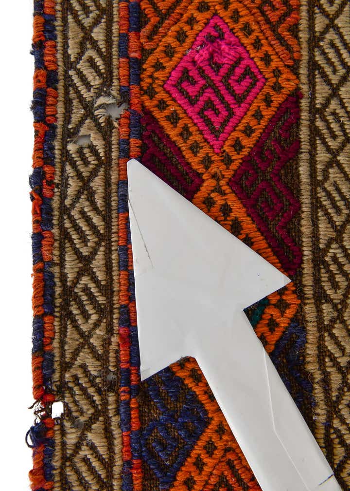 2' 3 x 8' 7 Hand Knotted Kilim Fars Persian Wool Runner Rug