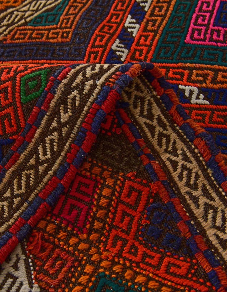 Detail image of 2' 3 x 8' 7 Hand Knotted Kilim Fars Persian Wool Runner Rug