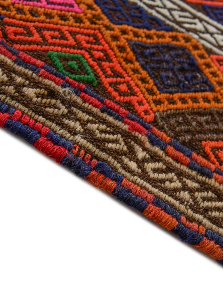 Detail image of 2' 3 x 8' 7 Hand Knotted Kilim Fars Persian Wool Runner Rug