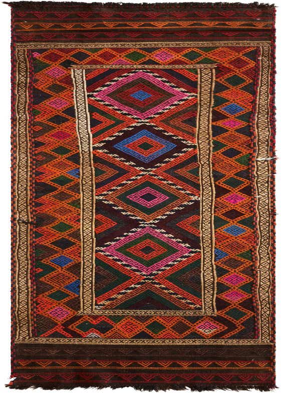 2' 3 x 8' 7 Hand Knotted Kilim Fars Persian Wool Runner Rug