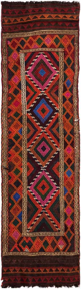 2' 3 x 8' 7 Hand Knotted Kilim Fars Persian Wool Runner Rug