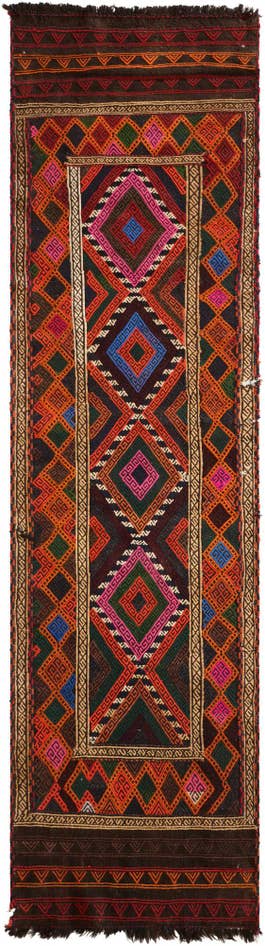 Detail image of 2' 3 x 8' 7 Hand Knotted Kilim Fars Persian Wool Runner Rug