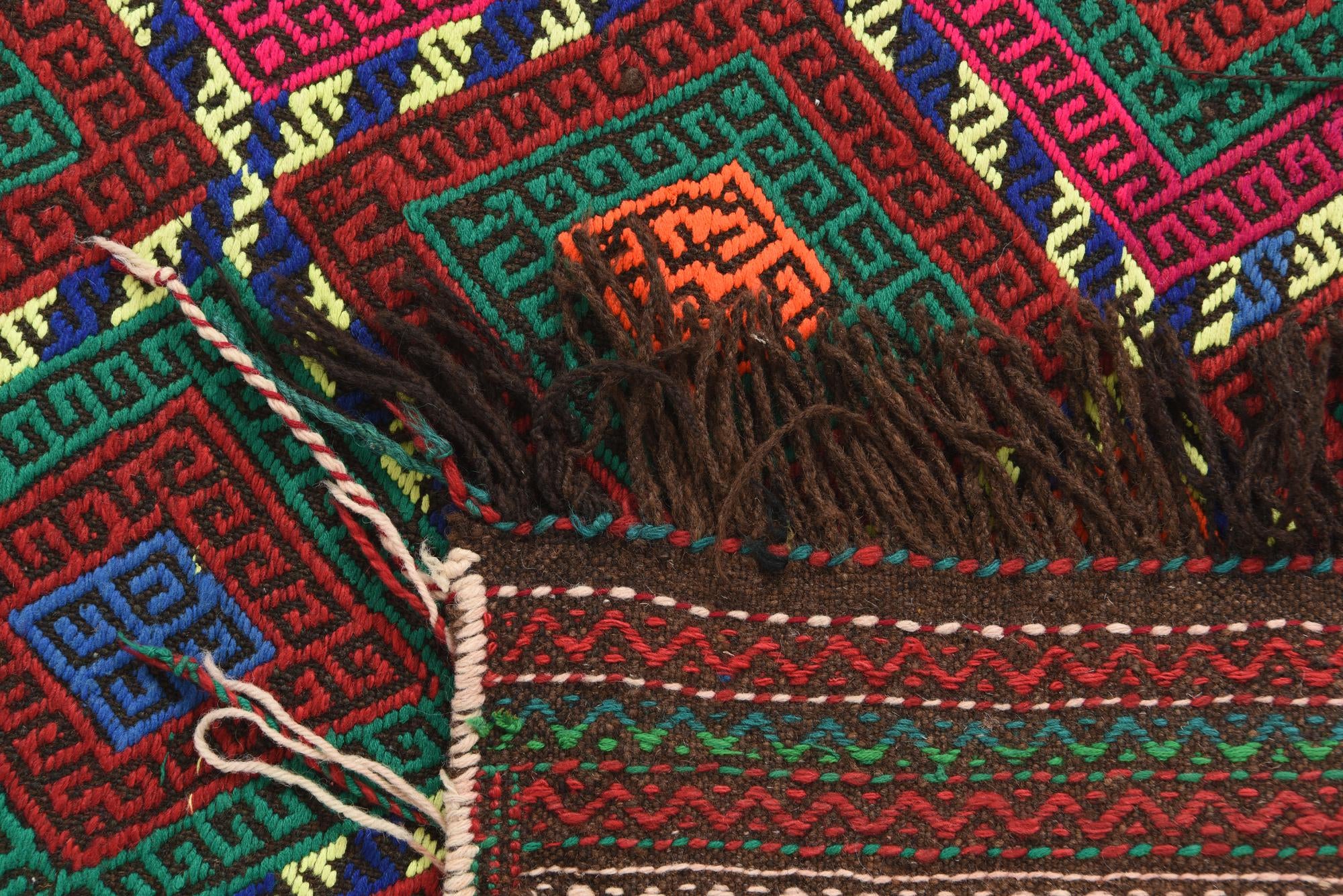 2' 3 x 10' 5 Hand Knotted Kilim Fars Persian Wool Runner Rug
