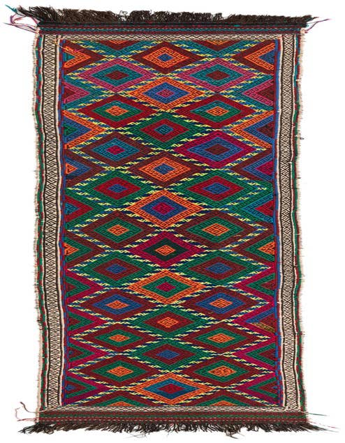 Detail image of 2' 3 x 10' 5 Hand Knotted Kilim Fars Persian Wool Runner Rug