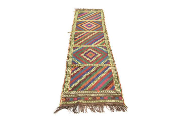 1' 10 x 8' Hand Knotted Kilim Fars Persian Wool Runner Rug