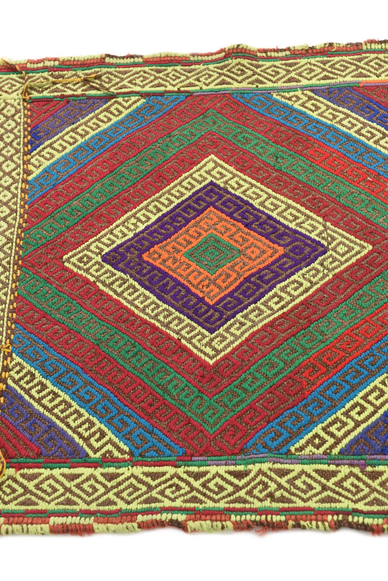 1' 10 x 8' Hand Knotted Kilim Fars Persian Wool Runner Rug
