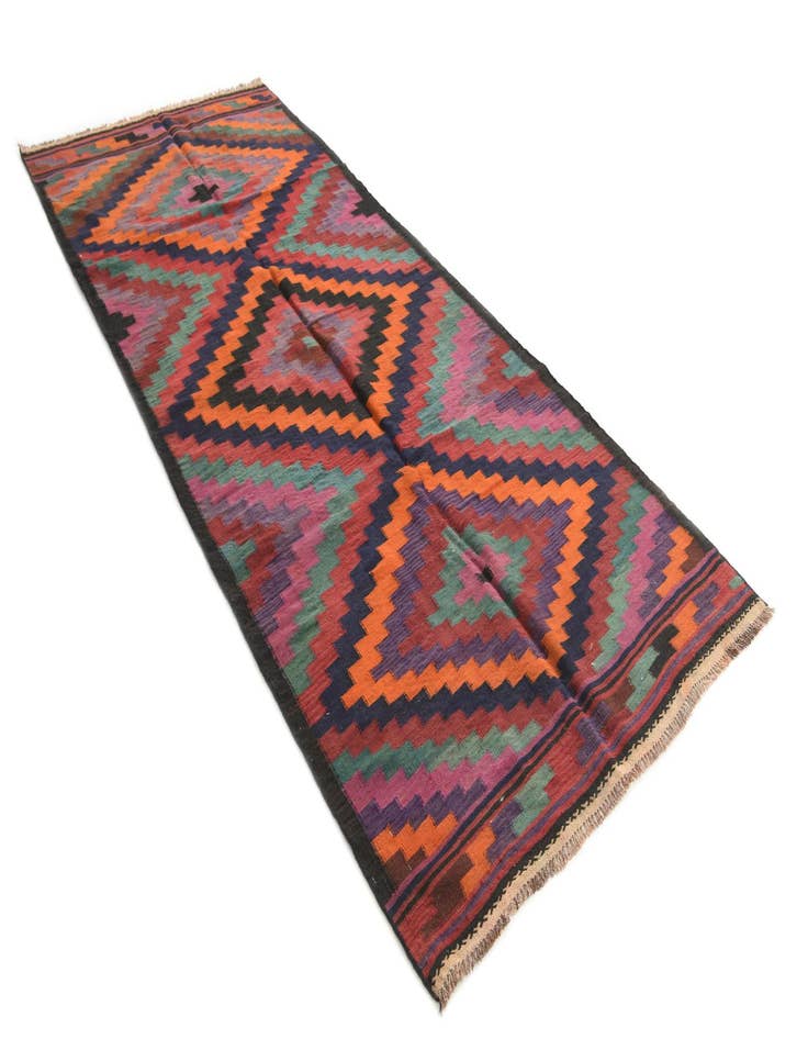 Detail image of 4' 3 x 10' Hand Woven kilim Fars Wool Runner Rug