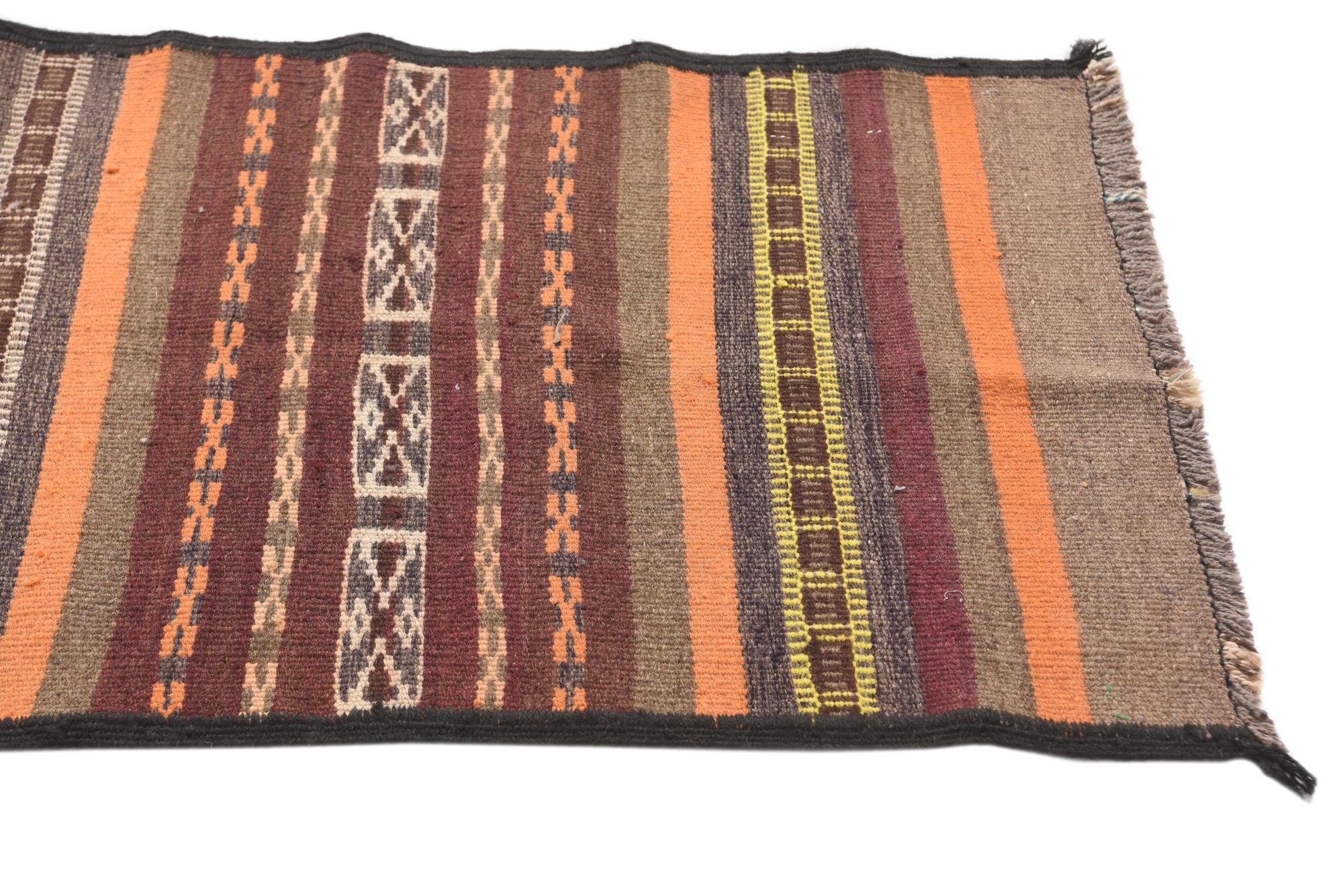 2' 4 x 10' 1 Hand Woven Kilim Fars Wool Runner Rug