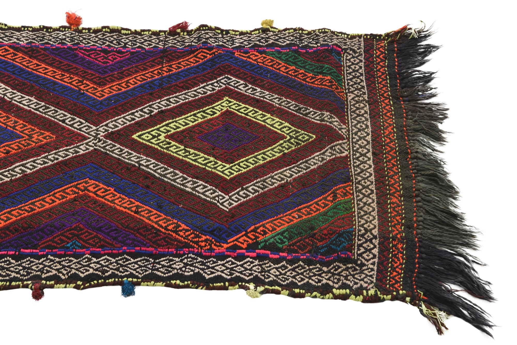 2' 3 x 8' 10 Hand Woven Kilim Fars Wool Runner Rug