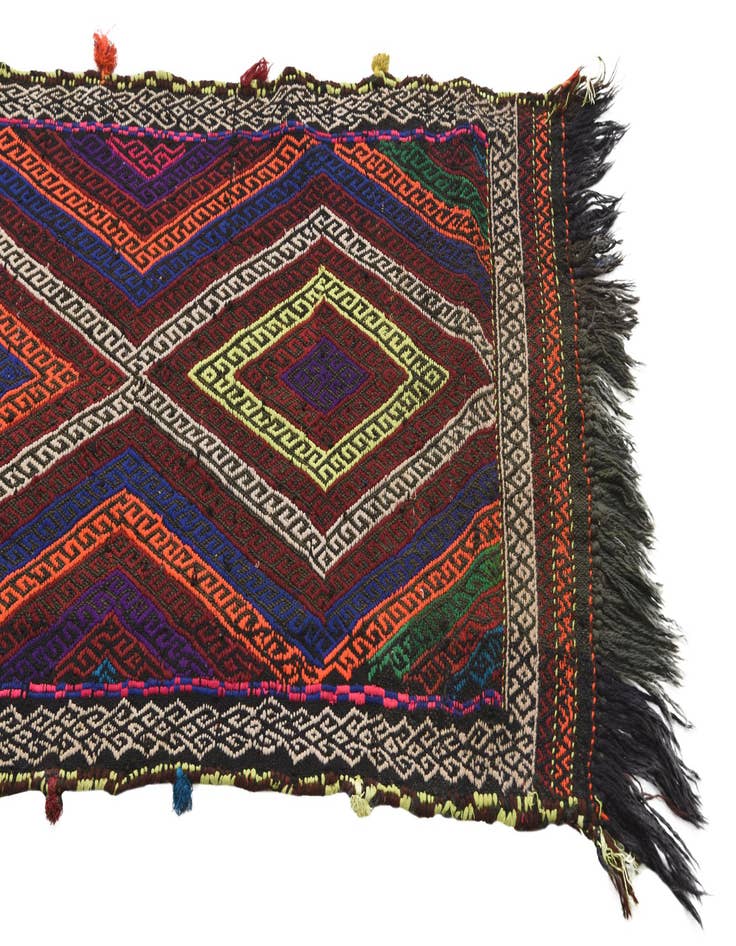 Detail image of 2' 3 x 8' 10  Hand Woven Kilim Fars Wool Runner Rug