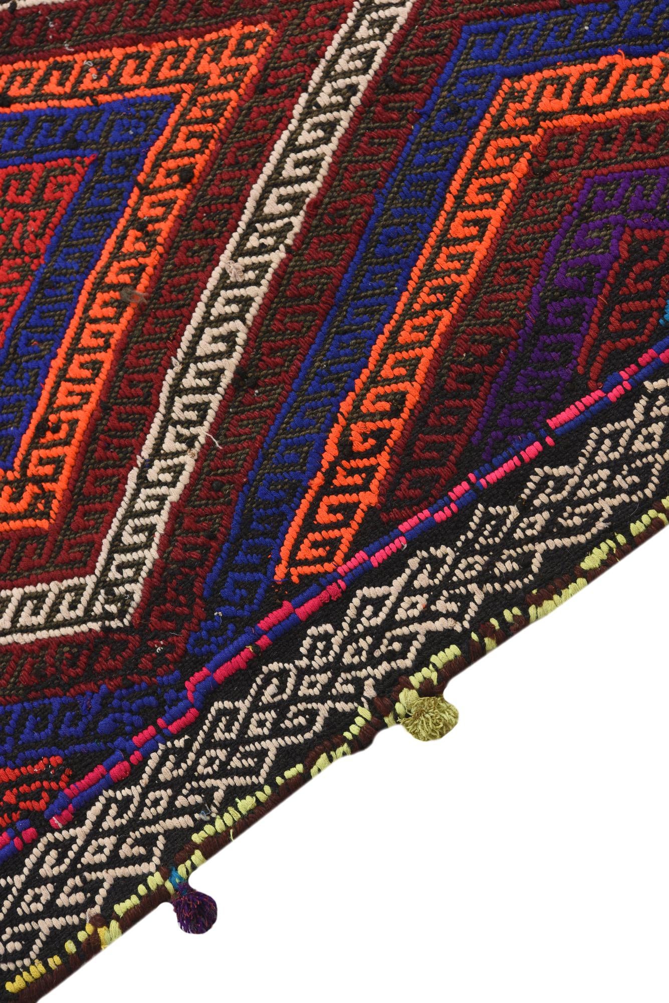 2' 3 x 8' 10 Hand Woven Kilim Fars Wool Runner Rug