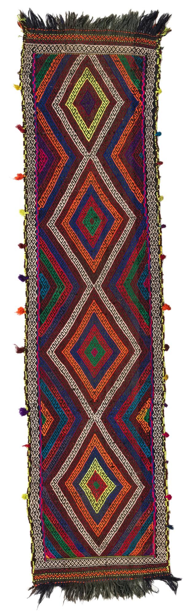 2' 3 x 8' 10 Hand Woven Kilim Fars Wool Runner Rug