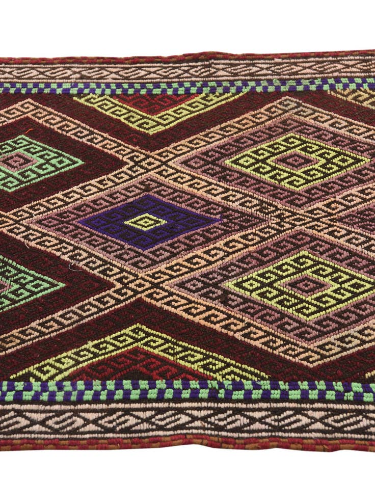 Detail image of 2' 3 x 8' 5  Hand Woven Kilim Fars Wool Runner Rug