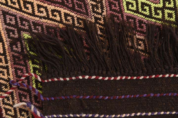 2' 3 x 8' 5 Hand Woven Kilim Fars Wool Runner Rug