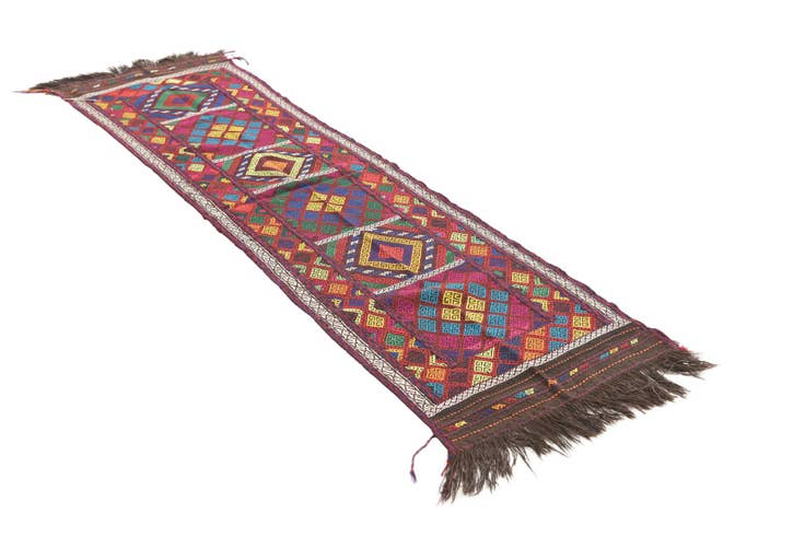Detail image of 2' 2 x 8' Hand Woven Kilim Fars Wool Runner Rug
