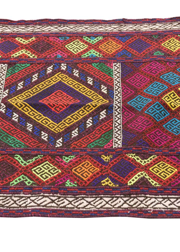 2' 2 x 8' Hand Woven Kilim Fars Wool Runner Rug