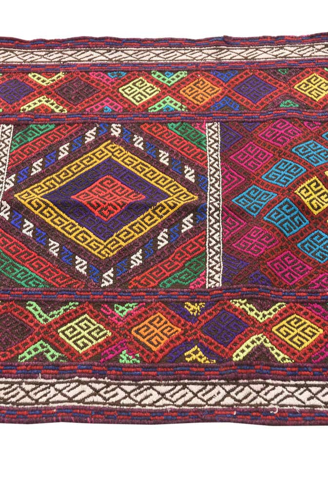 2' 2 x 8' Hand Woven Kilim Fars Wool Runner Rug