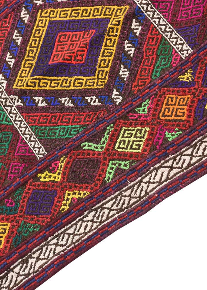 2' 2 x 8' Hand Woven Kilim Fars Wool Runner Rug