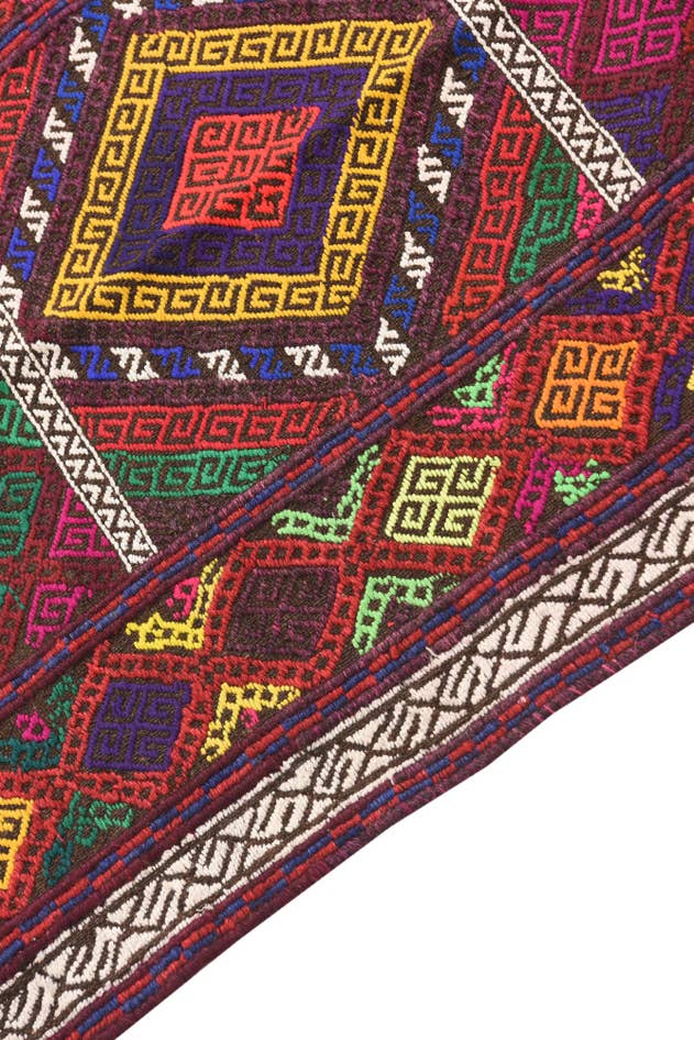 Detail image of 2' 2 x 8' Hand Woven Kilim Fars Wool Runner Rug