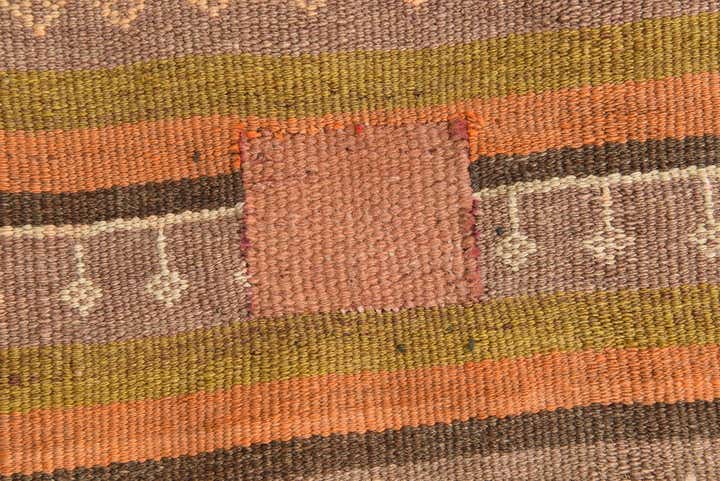 4' 1 x 12' 1 Hand Woven Kilim Fars Wool Runner Rug