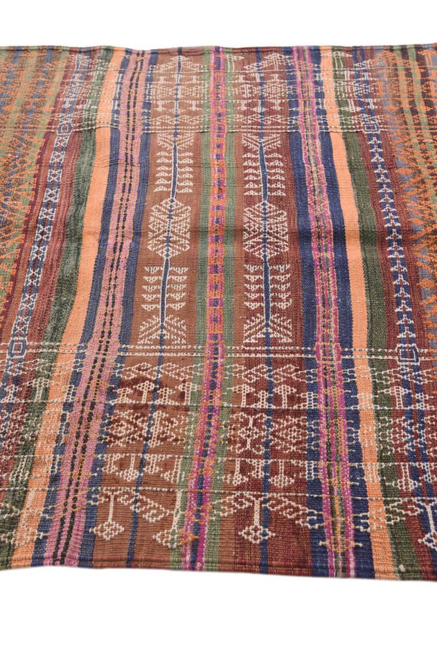 Detail image of 4' 1 x 14' Hand Woven Kilim Fars Wool Runner Rug