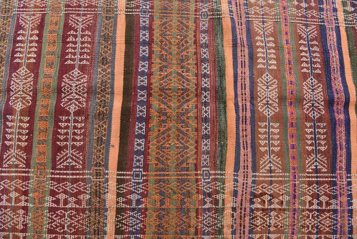 4' 1 x 14' Hand Woven Kilim Fars Wool Runner Rug