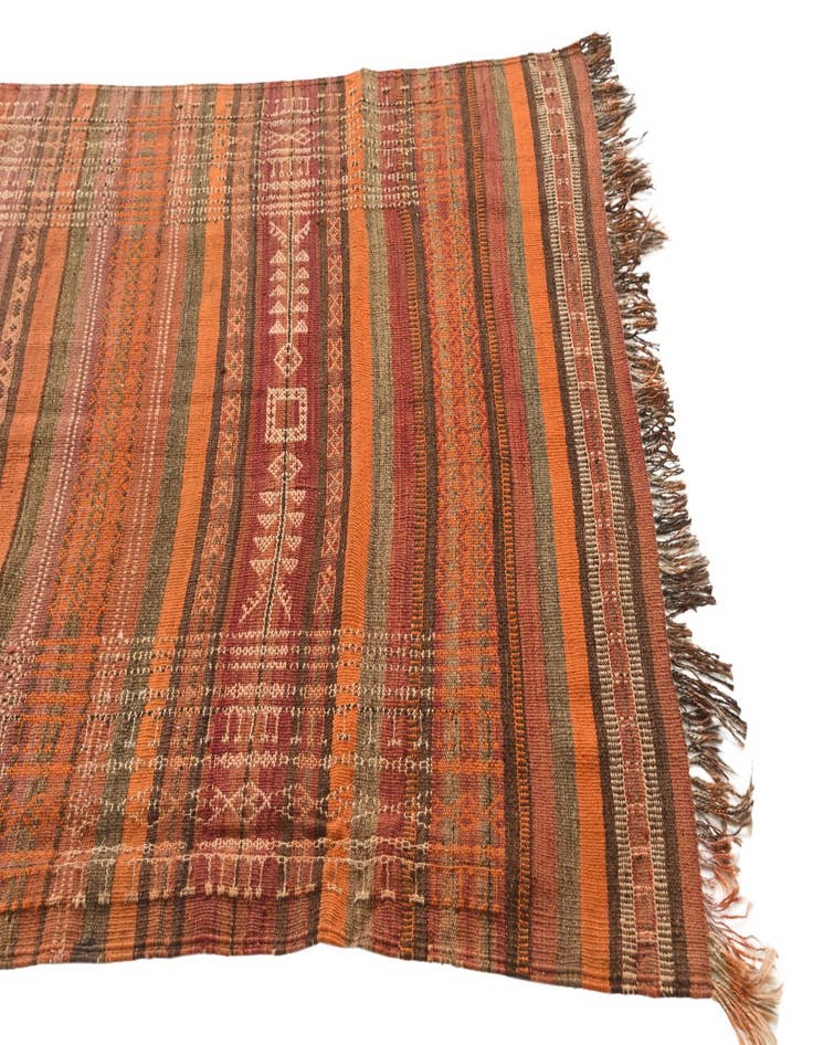 Detail image of 4' 3 x 10' 9  Hand Woven Kilim Fars Wool Runner Rug