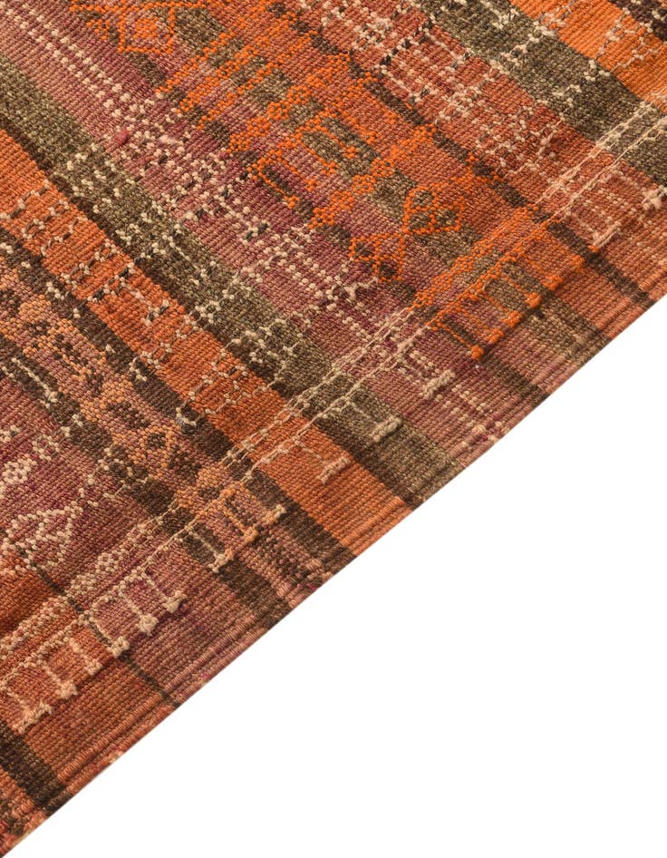 Detail image of 4' 3 x 10' 9  Hand Woven Kilim Fars Wool Runner Rug