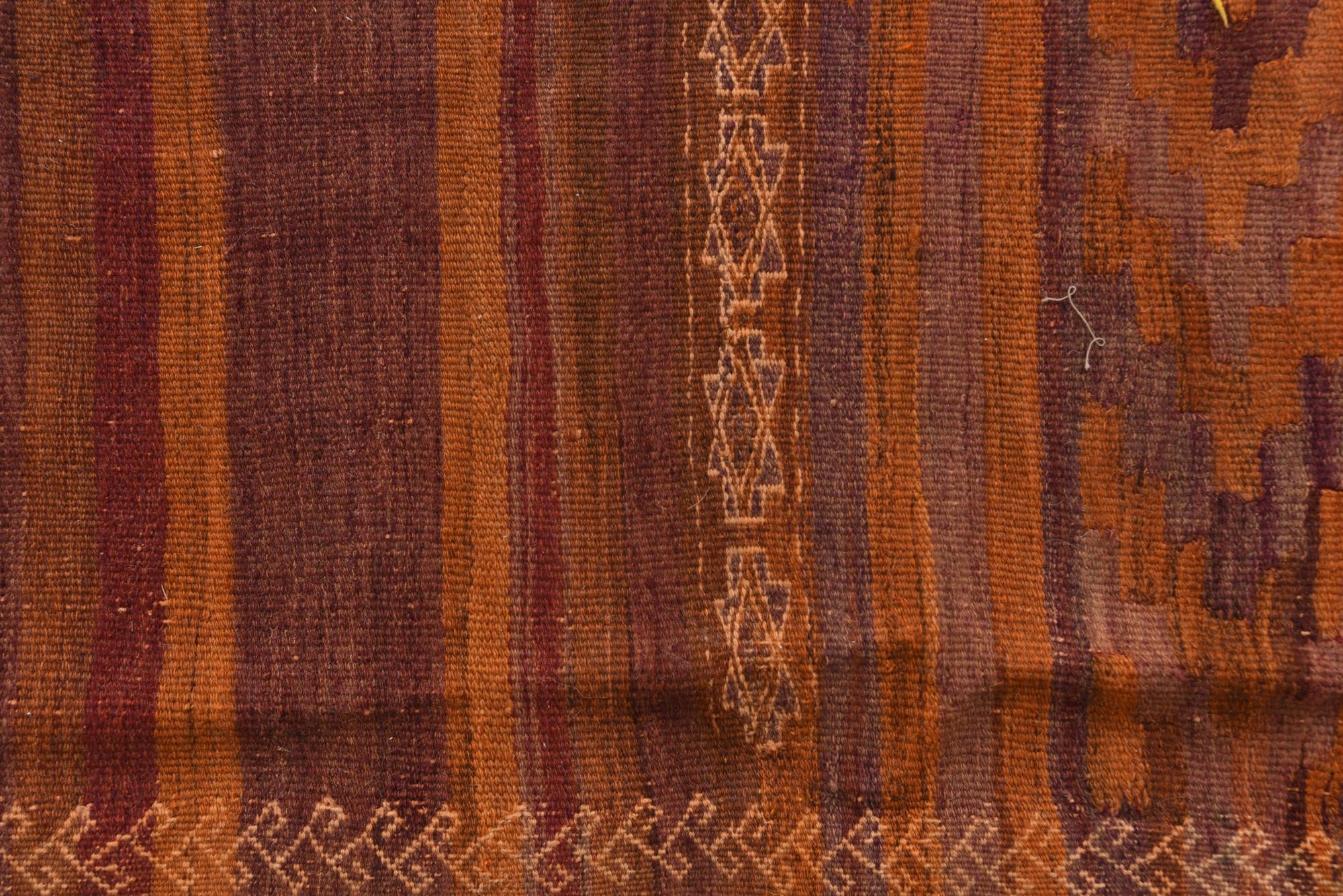3' 7 x 11' 8 Hand Woven Kilim Fars Wool Runner Rug