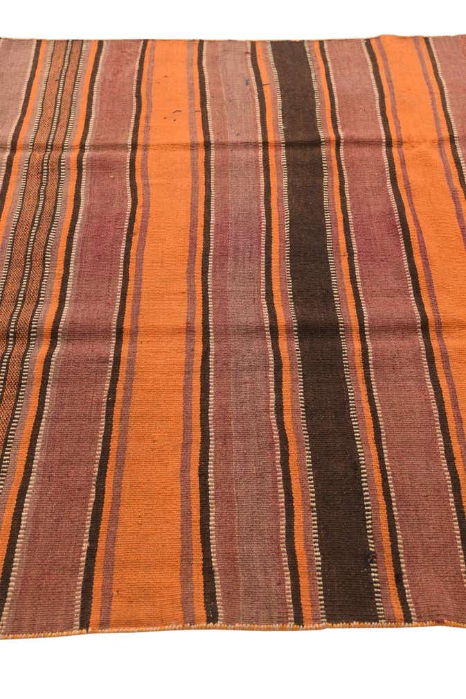 4' 8 x 12' 1 Hand Woven Kilim Fars Wool Runner Rug
