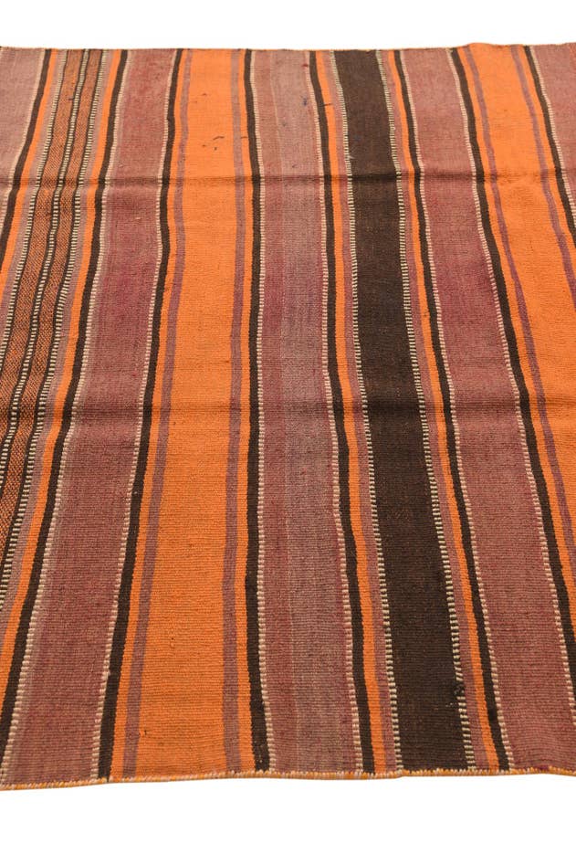 Detail image of 4' 8 x 12' 1 Hand Woven Kilim Fars Wool Runner Rug