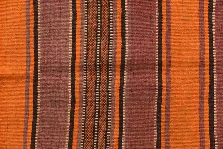 4' 8 x 12' 1 Hand Woven Kilim Fars Wool Runner Rug