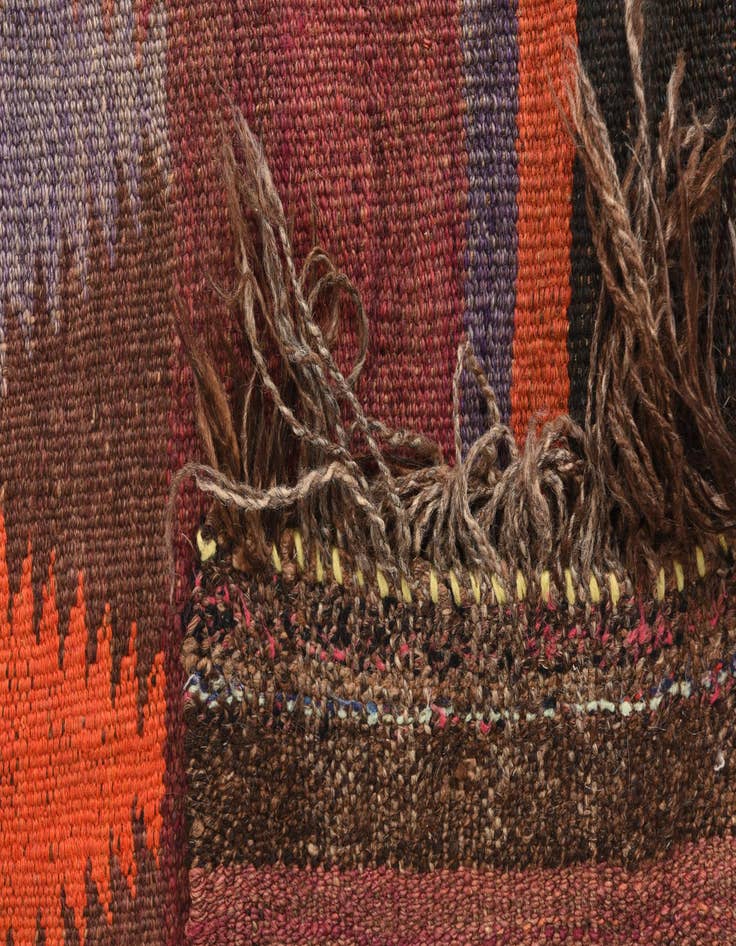 Detail image of 3' 8 x 10'  Hand Woven Kilim Fars Wool Runner Rug