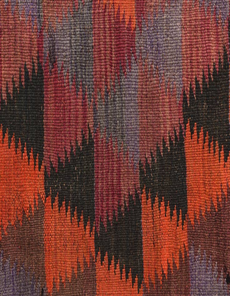 Detail image of 3' 8 x 10'  Hand Woven Kilim Fars Wool Runner Rug