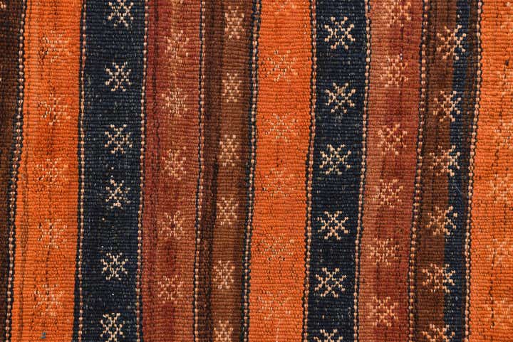 4' 8 x 12' 2 Hand Woven Kilim Fars Wool Runner Rug