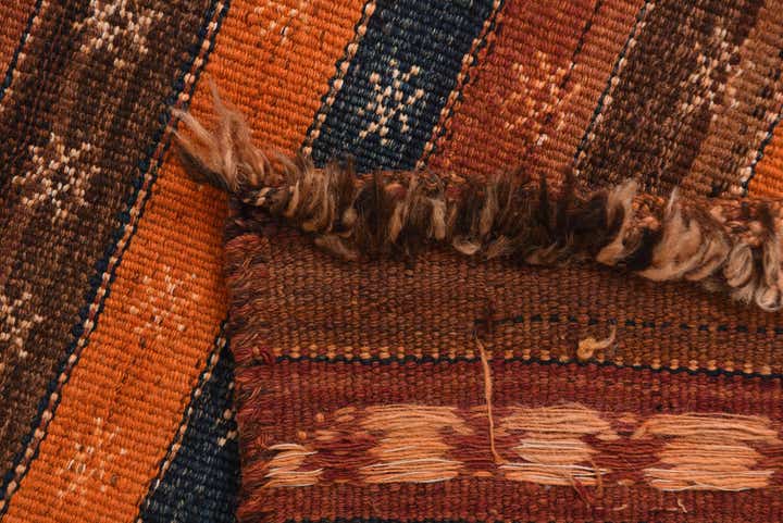 4' 8 x 12' 2 Hand Woven Kilim Fars Wool Runner Rug