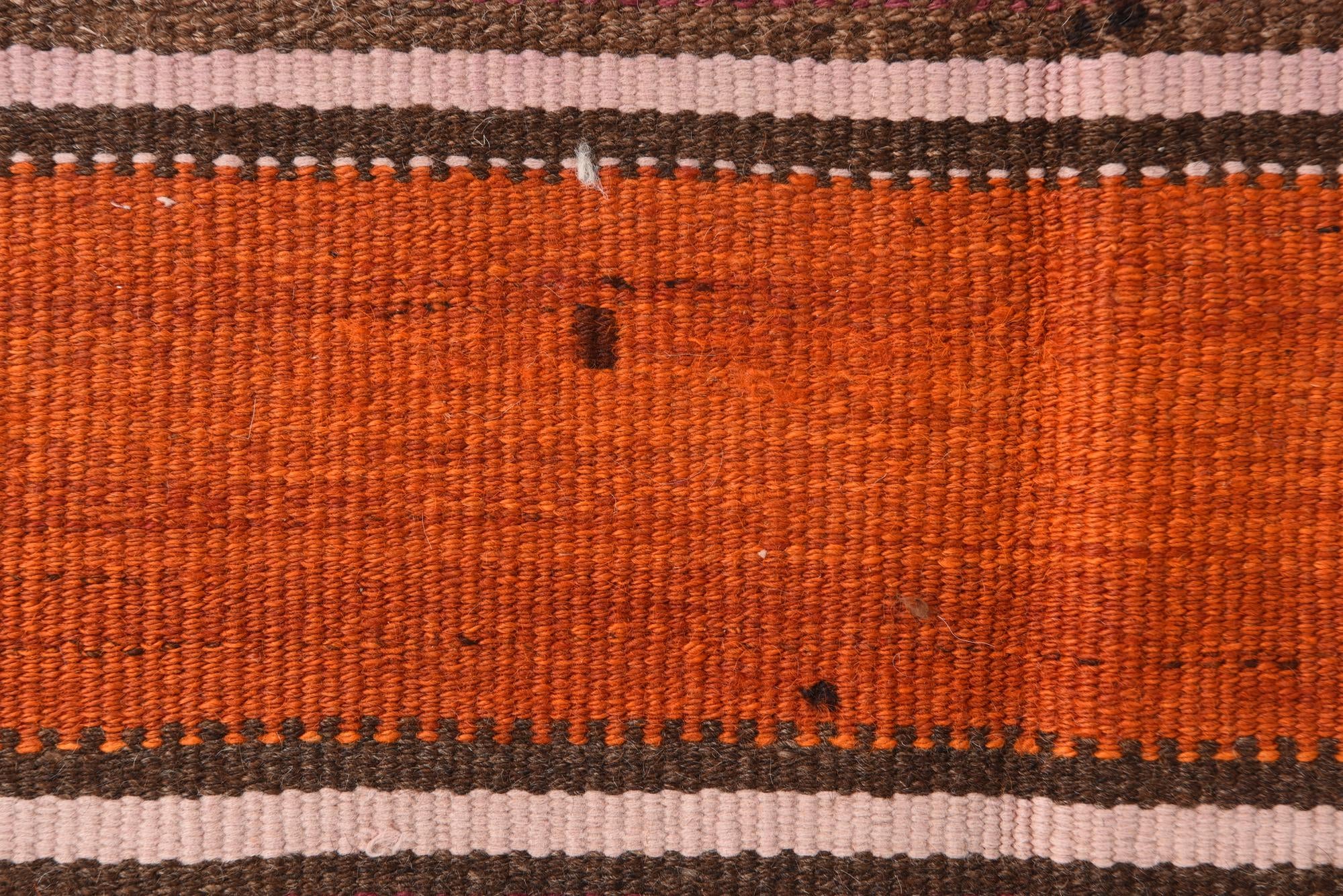 6' 3 x 9' 4 Hand Woven Kilim Fars Wool Runner Rug