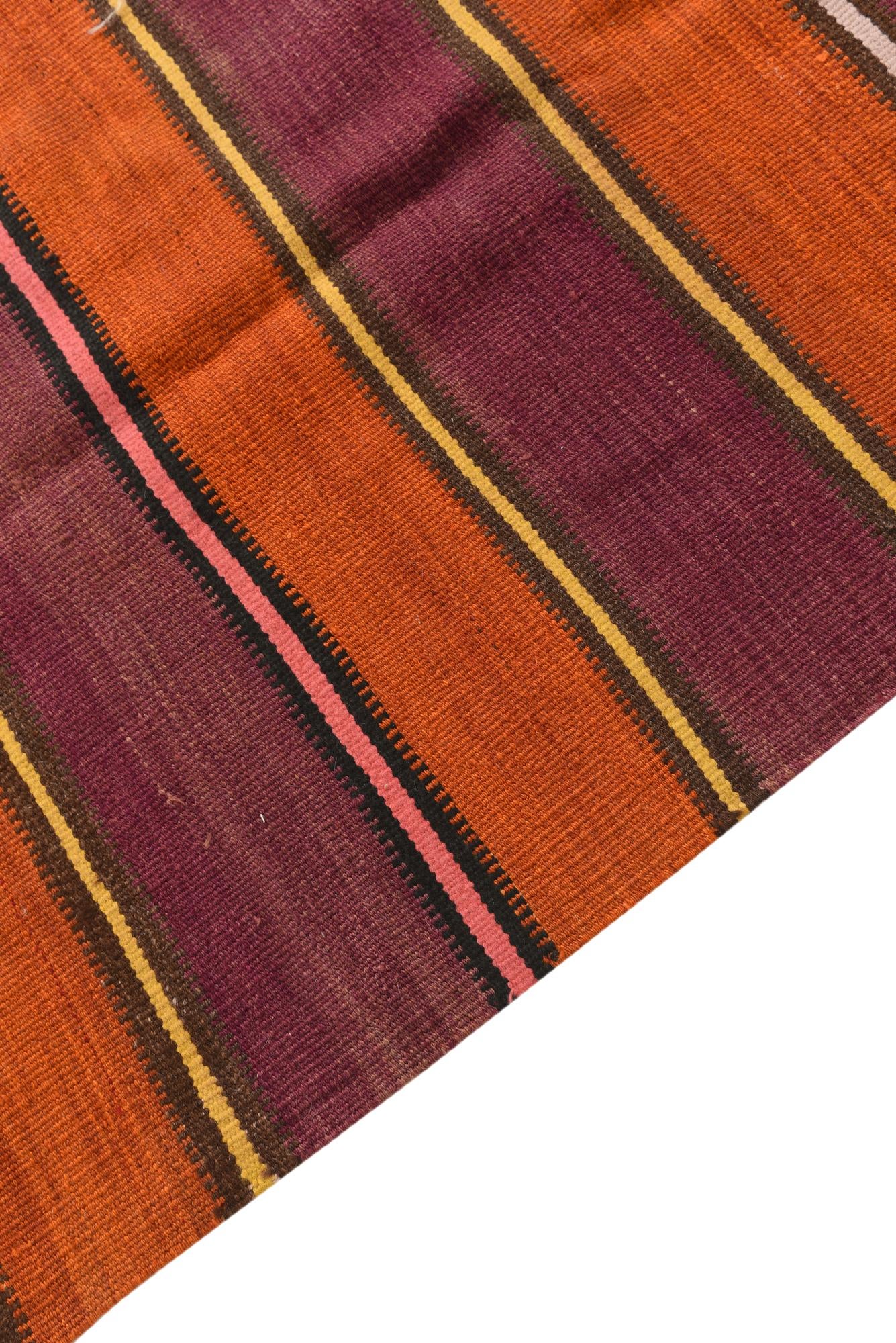 6' 3 x 9' 4 Hand Woven Kilim Fars Wool Runner Rug