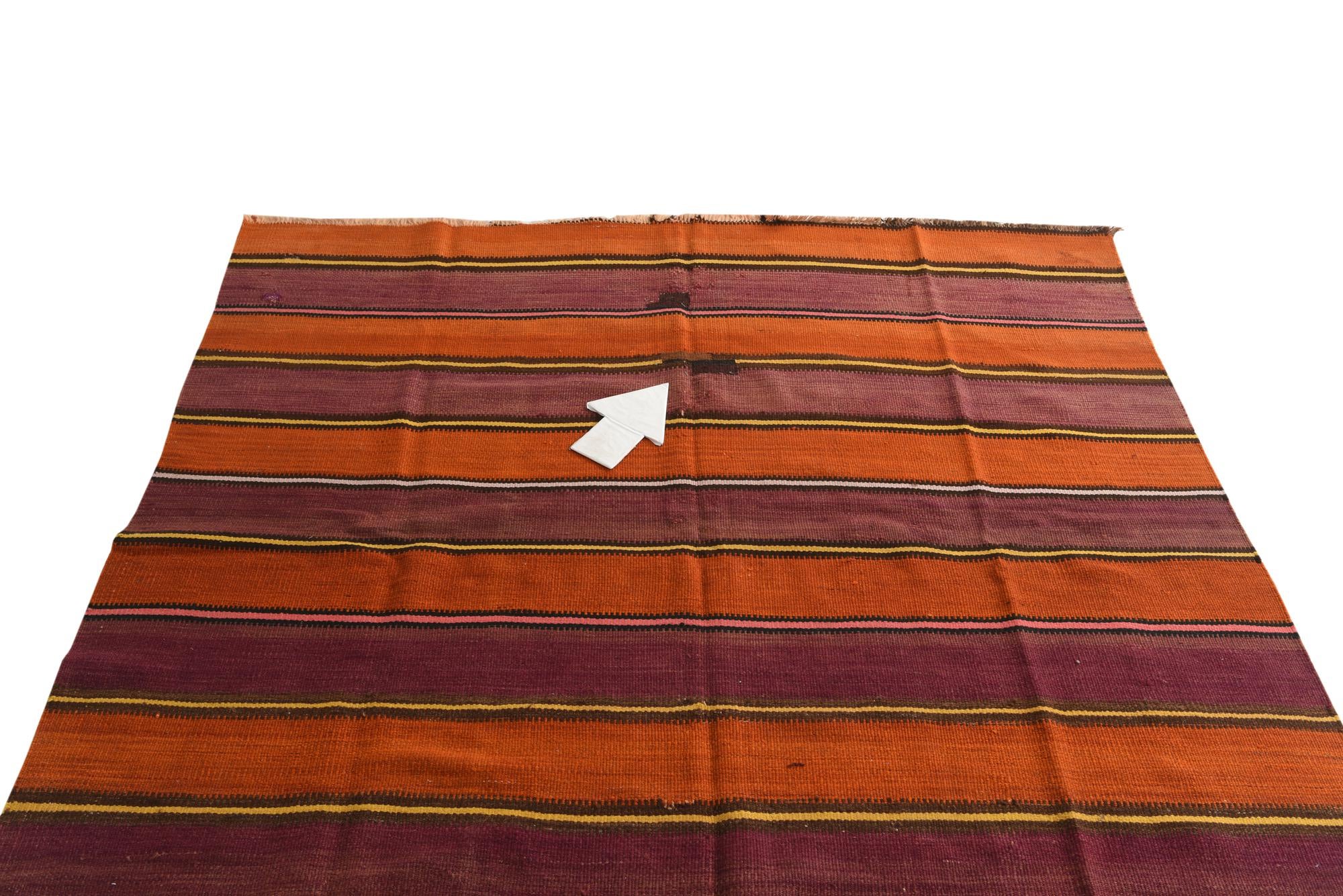 6' 3 x 9' 4 Hand Woven Kilim Fars Wool Runner Rug