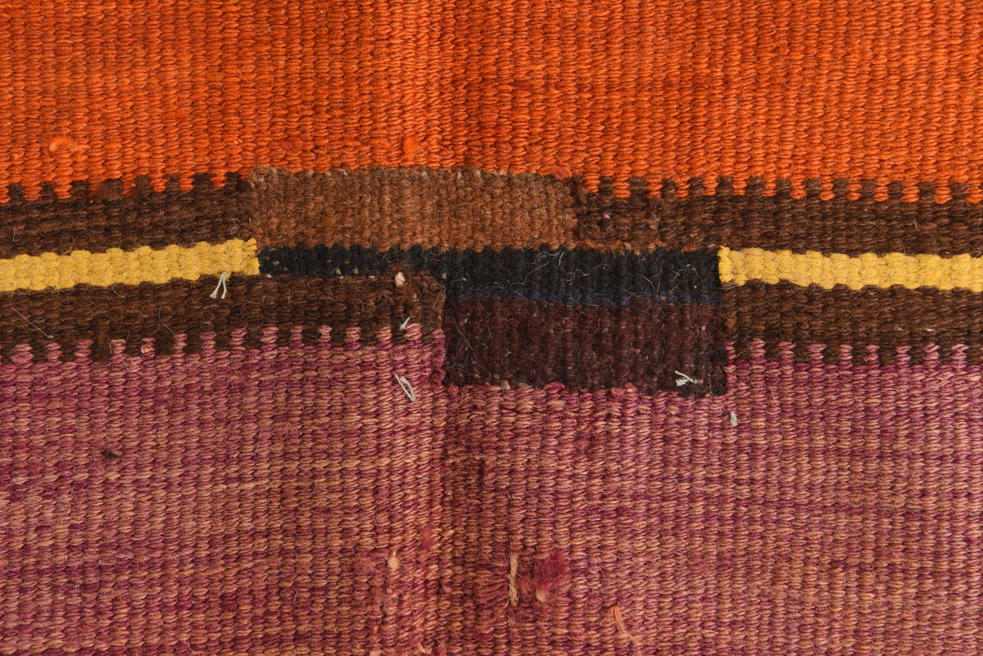 6' 3 x 9' 4 Hand Woven Kilim Fars Wool Runner Rug