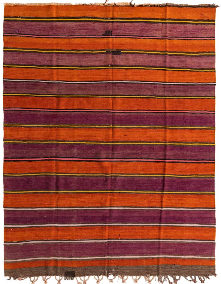 Detail image of 6' 3 x 9' 4 Hand Woven Kilim Fars Wool Runner Rug